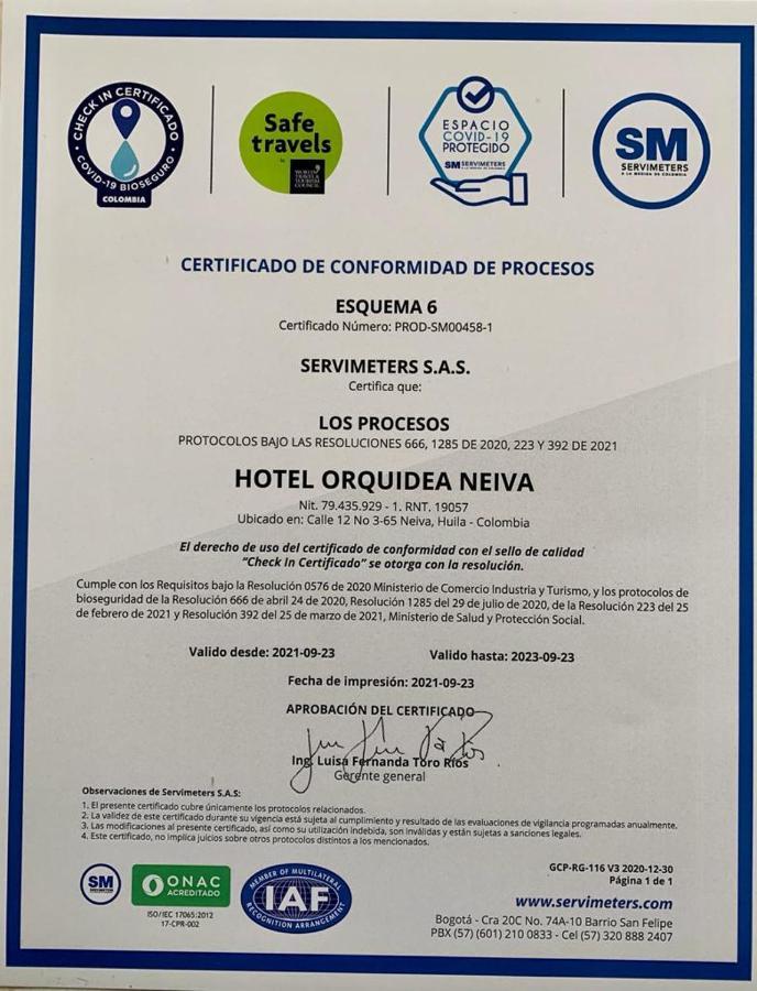 Hotel Orquidea Neiva Neiva  Kültér fotó